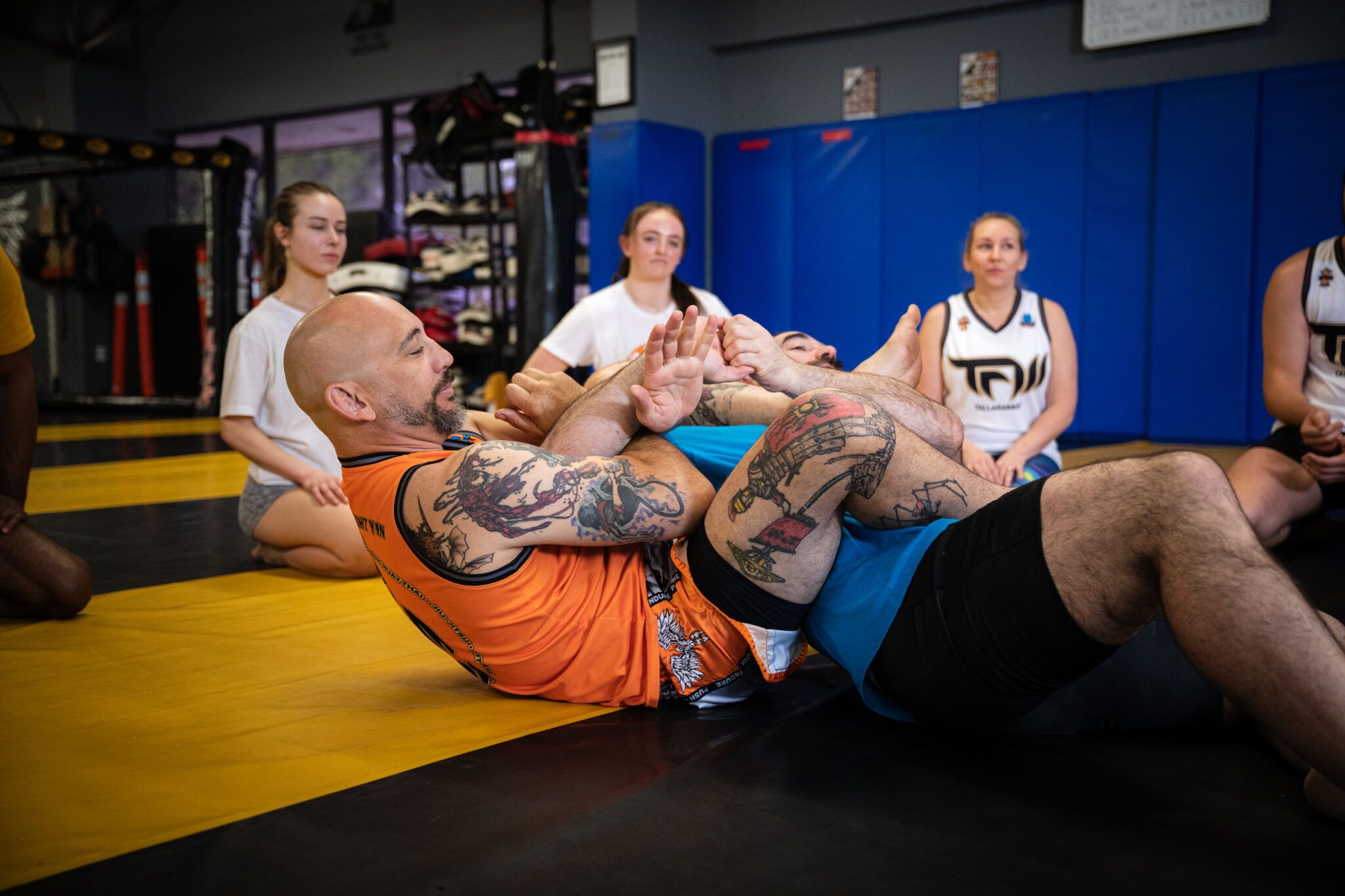 Students practicing Jiu Jitsu and grappling at TFW in Tallahassee