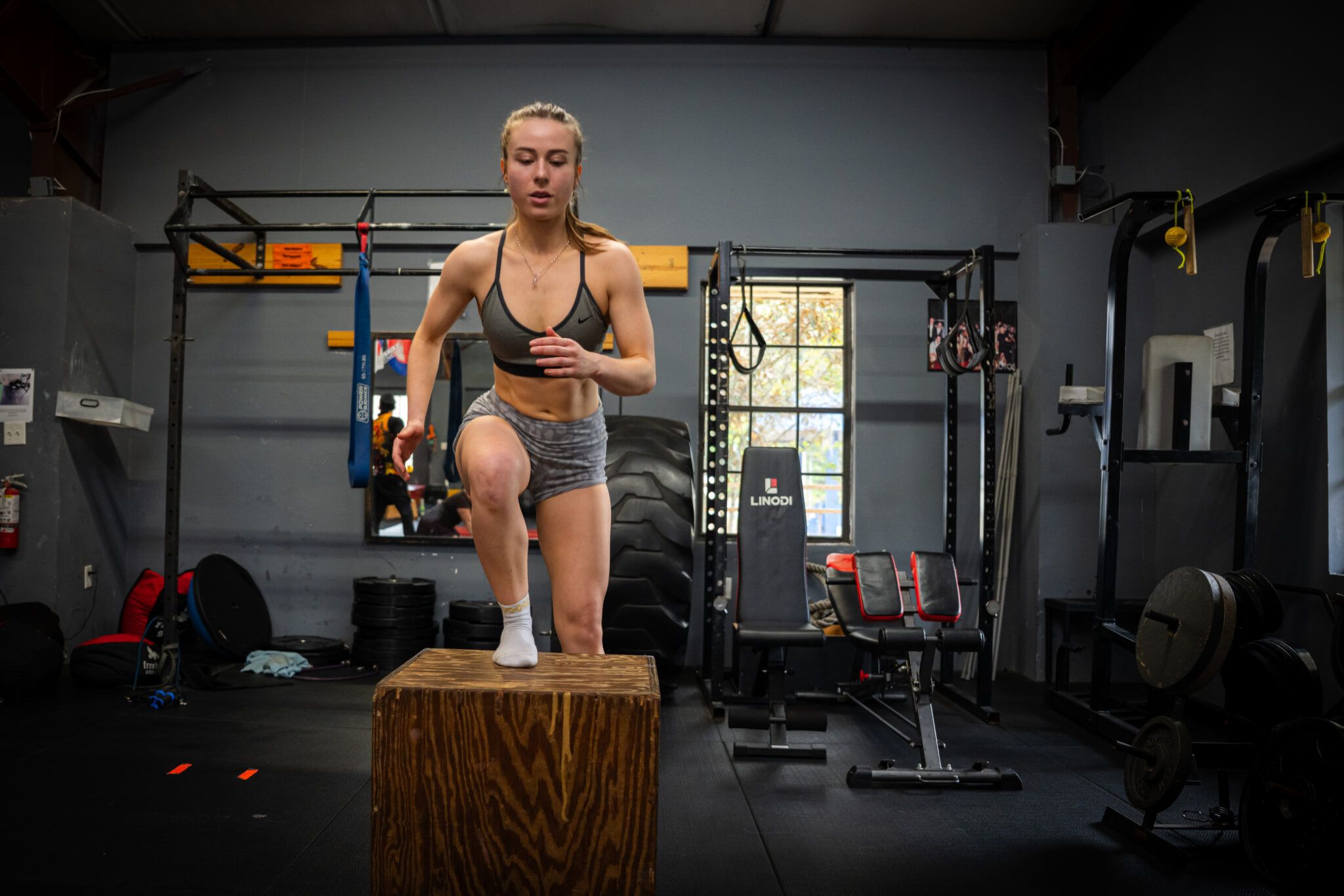 Member completing a strength and conditioning workout at TFW